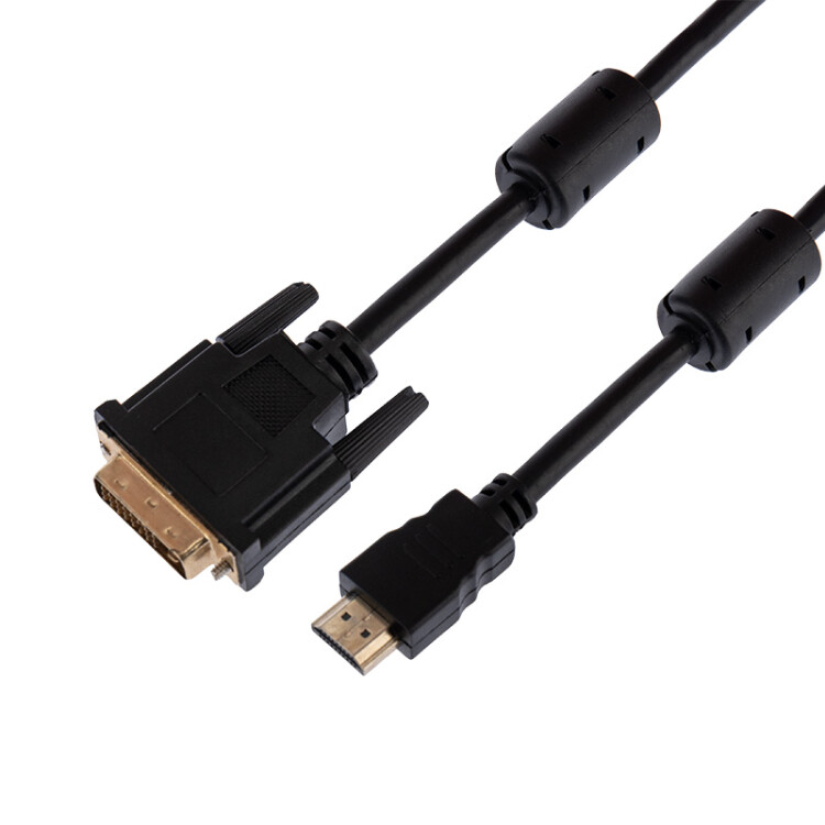 Фото товара Шнур HDMI - DVI-D, 5м, gold, с фильтрами 17-6306